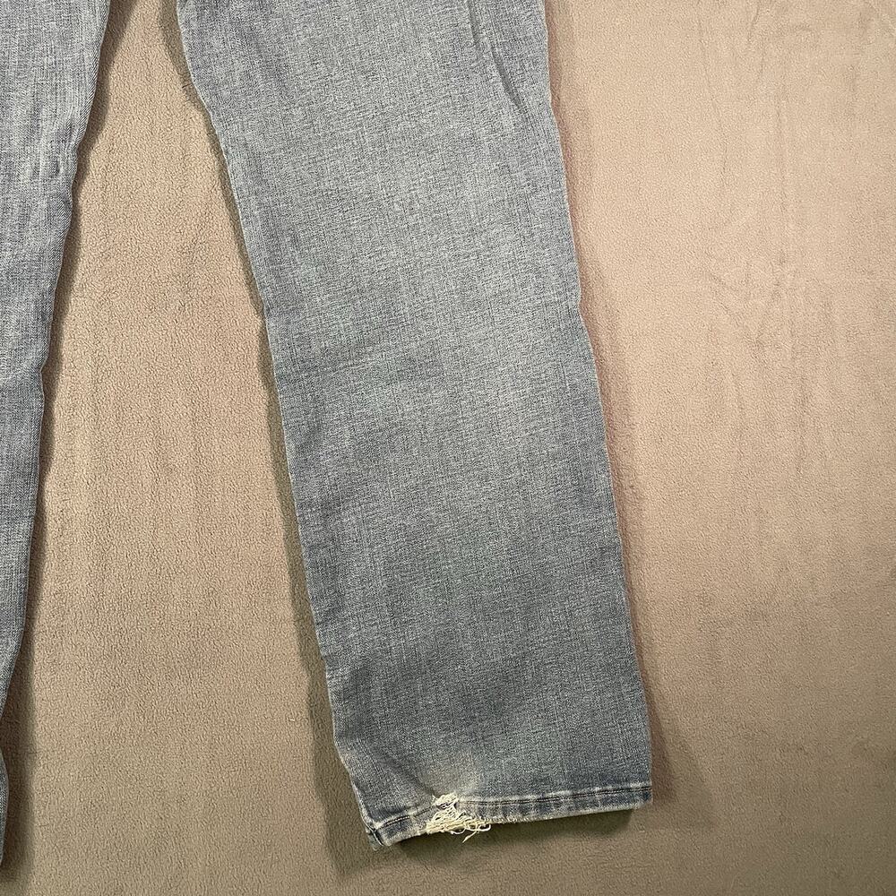 Levis 505 Jeans Womens Sz 14 Blue Straight Denim High Rise Stretch Medium Wash - Picture 7 of 10